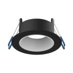 Noxion Faretti LED Ares Profondo ring Nero - con Inner Il Anello Bianca | Ritaglio 68mm - incl. GU10 Fitting
